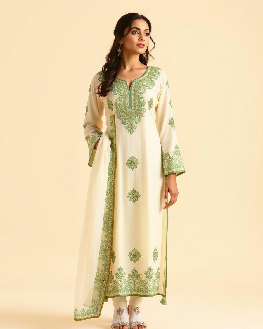 Embroidered salwar kameez set